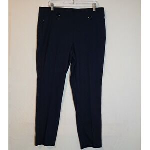 NEW Rafaella Women's Printed Knit Twill Slim Pull‎ On Ankle Pants Size 18 $59.50